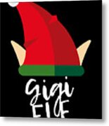 Gigi Elf Christmas Costume Metal Print