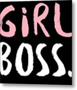 Girl Boss Metal Print