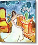 Girl In A White Dress By Henri Matisse 1941 Metal Print