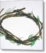 Glass Crown Of Thorns V1 Metal Print
