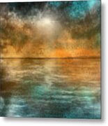 Dramatic Sunset Seas Metal Print