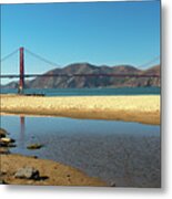Golden Gate Bridge From The Beach Metal Print