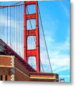 Golden Gate Bridge With Fort Point Metal Print
