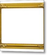 Golden Picture Frame (clipping Path Included) Metal Print