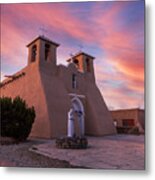 Gorgeous Sunset With The St Francisco De Asis Church Metal Print