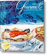 Gourmet Magazine March 1955 Metal Print