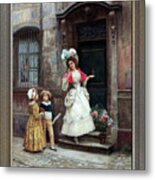 Grandmothers Birthday By Jules Girardet Remastered Xzendor7 Fine Art Classical Reproductions Metal Print