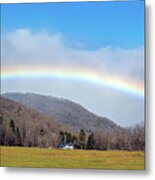Great Smoky Mountains North Carolina Oconaluftee Rainbow Metal Print