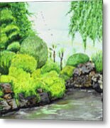 Green Garden Metal Print