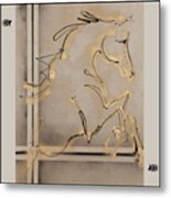Arabian Horse Greeting Metal Print