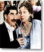 Groucho Marx And Margaret Dumont Metal Print