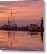 Gulf And Bay Shrimpers Metal Print
