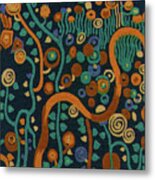Gustav Klimt Ode Abstract Green Metal Print