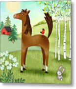 H Is For Henry The Horse Metal Print