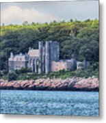 Hammond Castle From The Ocean Near Gloucester Massachusetts Metal Print