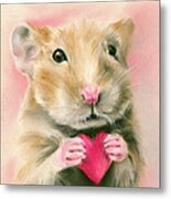 Hamster Valentine Metal Print
