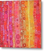 Happy Bubbles Abstract Metal Print
