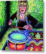 Happy Drummer Metal Print