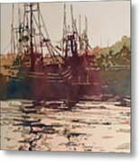 Harbor Ripples Metal Print