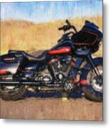 Harley-davidson Cvo Road Glide Motorcycle By Vart Metal Print