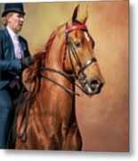 Harmony Between Horse And Rider Metal Print