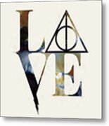 Harry Potter Love Always Watercolor Metal Print