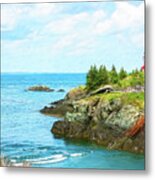 Head Harbour Lighthouse, Campobello Island, New Brunswick, Canada Metal Print