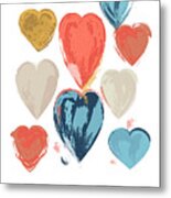 Heart On You Always - Gold Combo Metal Print