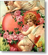 Hearts And Flowers And Babies Metal Print