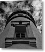 Heceta Head Lighthouse Black And White Metal Print