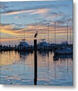 Heron Harbor Metal Print