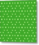 Hexagon Pentagon Isometric Array Pattern In Light Apple And Grass Green N.2658 Metal Print