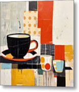 Hidden Colors Of Your Daily Cup Metal Print