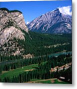 High Angle View Of Banff Springs Golf Course, Banff National Park, Canada Metal Print