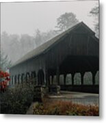 High Falls Covered Bridge Panoramic Metal Print