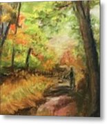 Hiking The Trail Metal Print