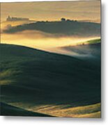 Hilly Tuscany Valley Metal Print