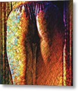 Shrouded In Shadows Stained Glass Metal Print