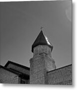 His Light Shining Down Bw Metal Print