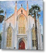 Historic Church In Charleston South Carolina Metal Print