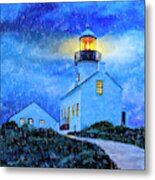 Historic Point Loma In The Rain Metal Print