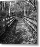 Historic Rail Trail Bridge Creeper Trail Damascus Virginia Black Metal Print