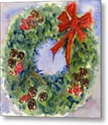 Holiday Wreath Metal Print