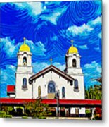 Holy Spirit Church In Fremont, California - Impressionist Painting Metal Print