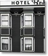 Hotel Boheme Black And White- By Linda Woods Metal Print