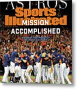Houston Astros, 2022 World Series Commemorative Issue Cover Metal Print
