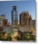 Houston's Night Skyline Metal Print