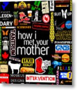 How I Met Your Mother Collage Poster  Canvas Metal Print