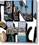 Huntington Beach California Big Letter Metal Print