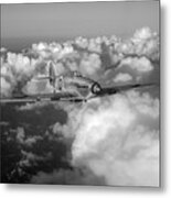 Hurricane Jx-l In Flight Bw Version Metal Print